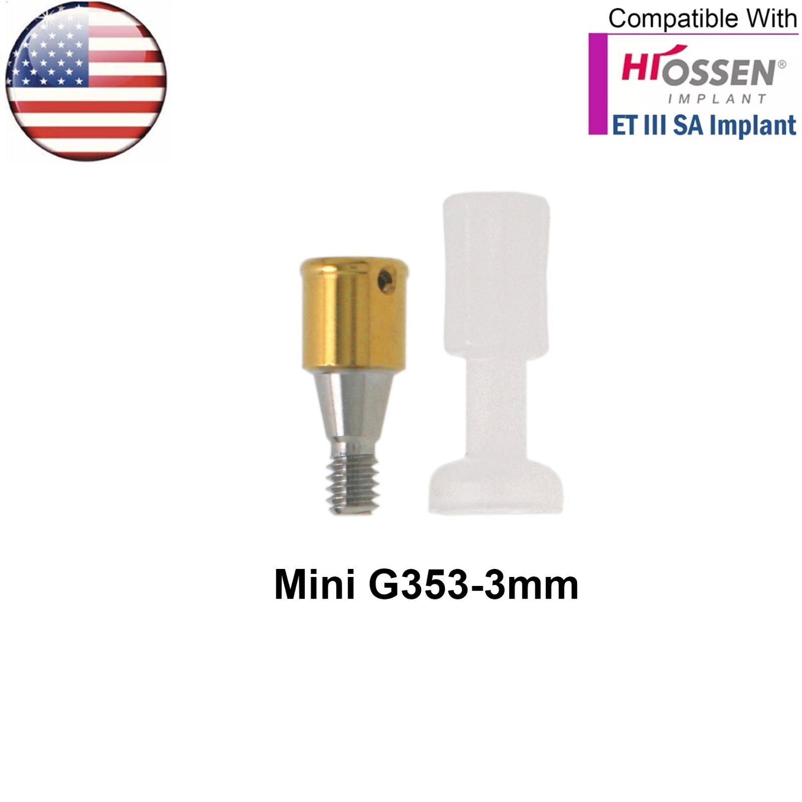 US For HIOSSEN Dental Locator Overdenture Abutment Mini/Regular Male Cap Kits