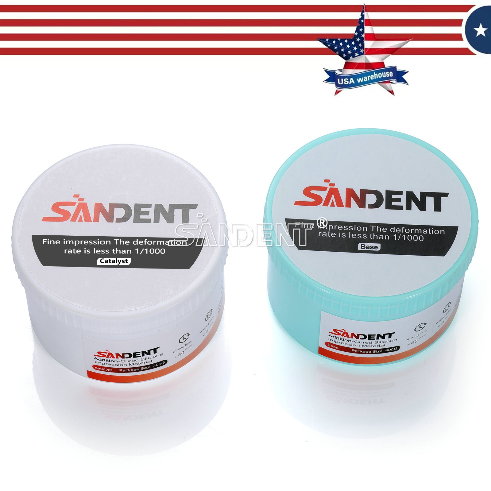 1-10* Dental Putty Regular Set PVS VPS Impression Material Mint Base + Catalyst