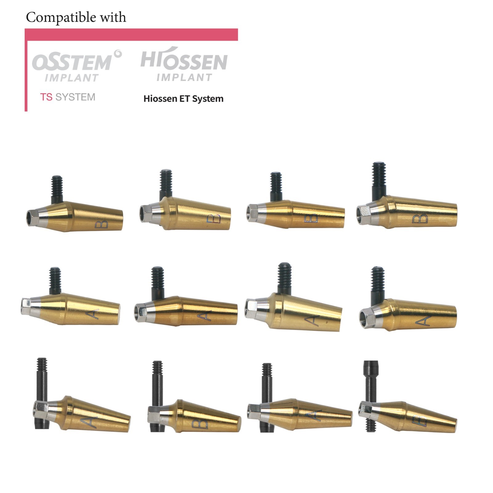 US Fit Hiossen/Osstem Angled Abutment 17° Anatomic Design Mini/Regular Platform