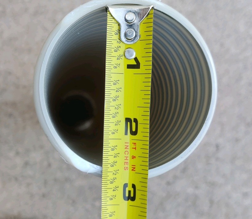 Adec Tubing 3 IN OD, EXT Corrugated, Gray, Length 21.5″, REF# 024.273.01