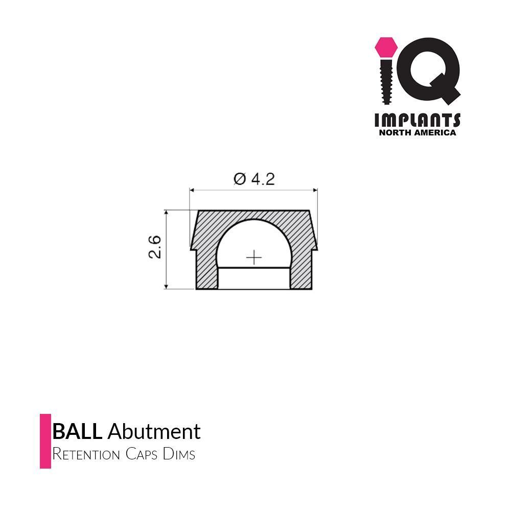 IQ USA Ball Attachment Retentive Caps Xtra-Soft, Yellow 1.1lbs / 500gr (4 pack)
