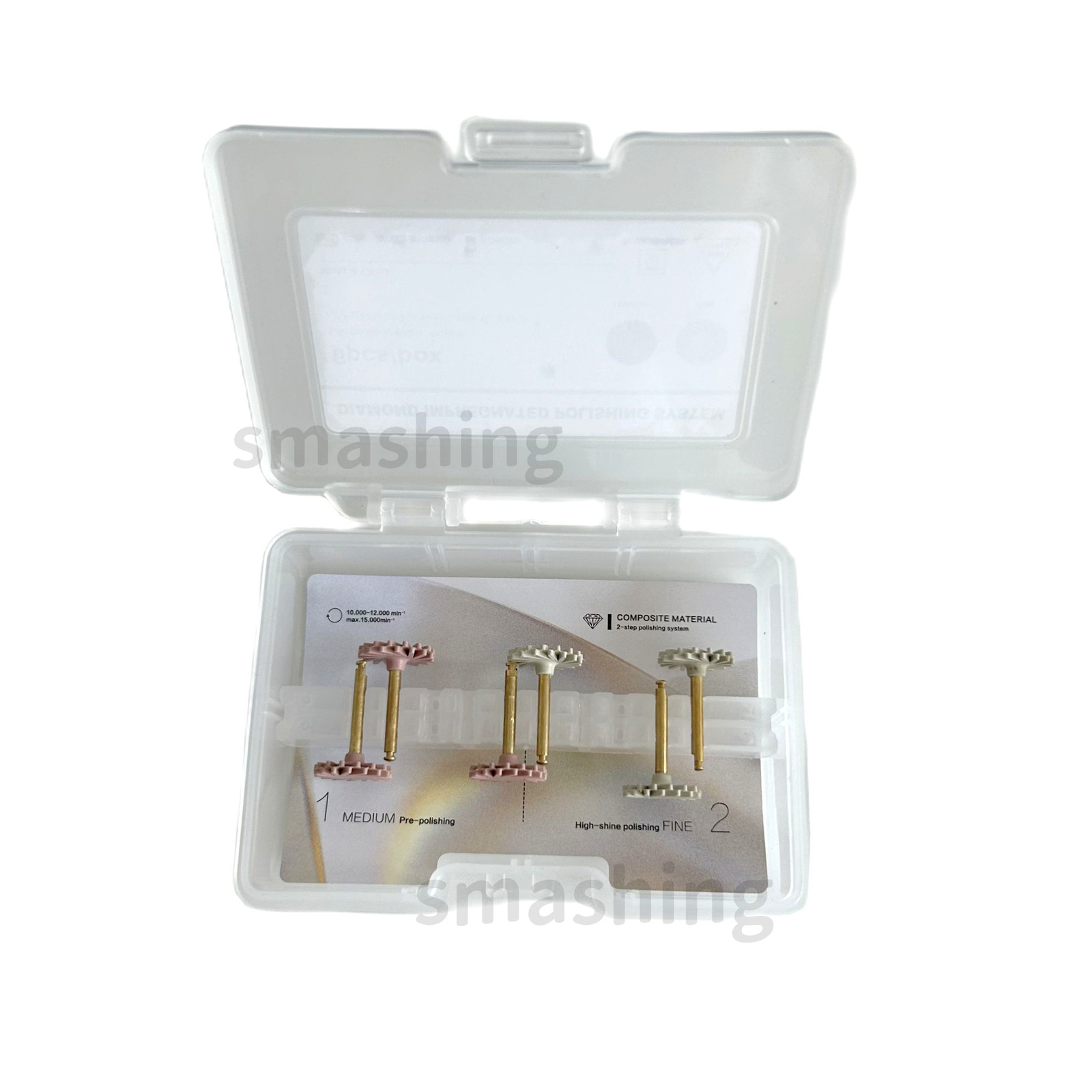 6Pc Dental Composite Polishing Wheel Kit 2-Step Polishing Diamond System RA Disc
