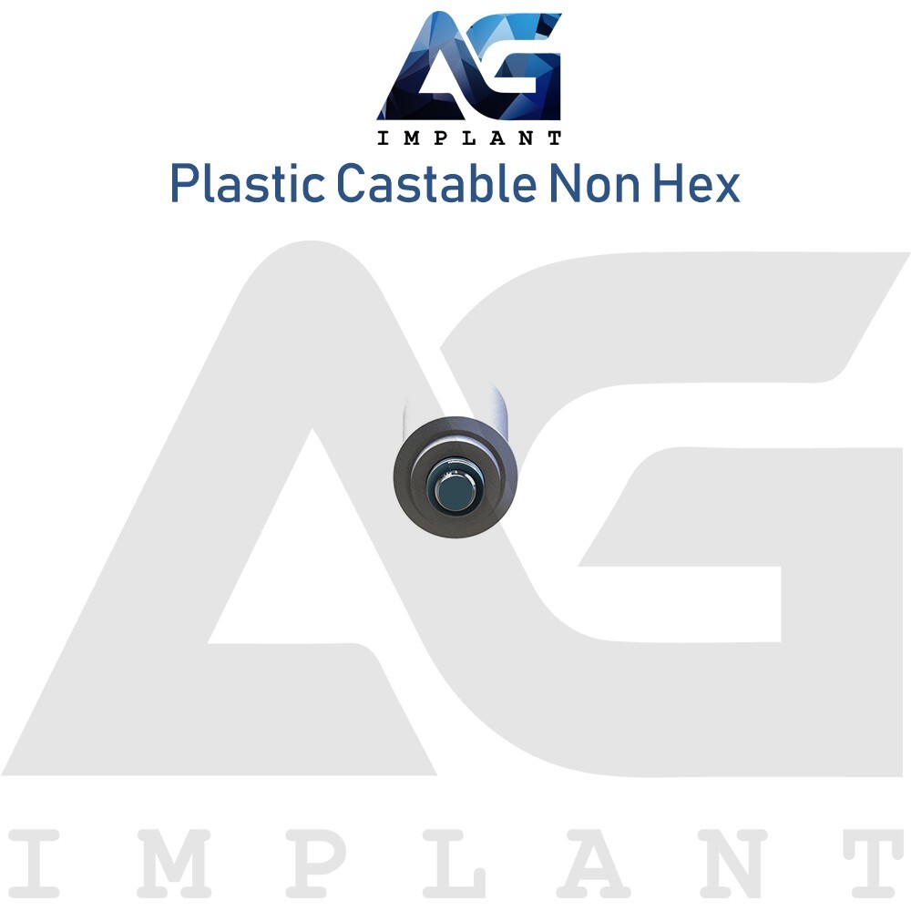 50 Plastic Castable Prosthetic System Non Hex Hexagon 2.42mm With Screw