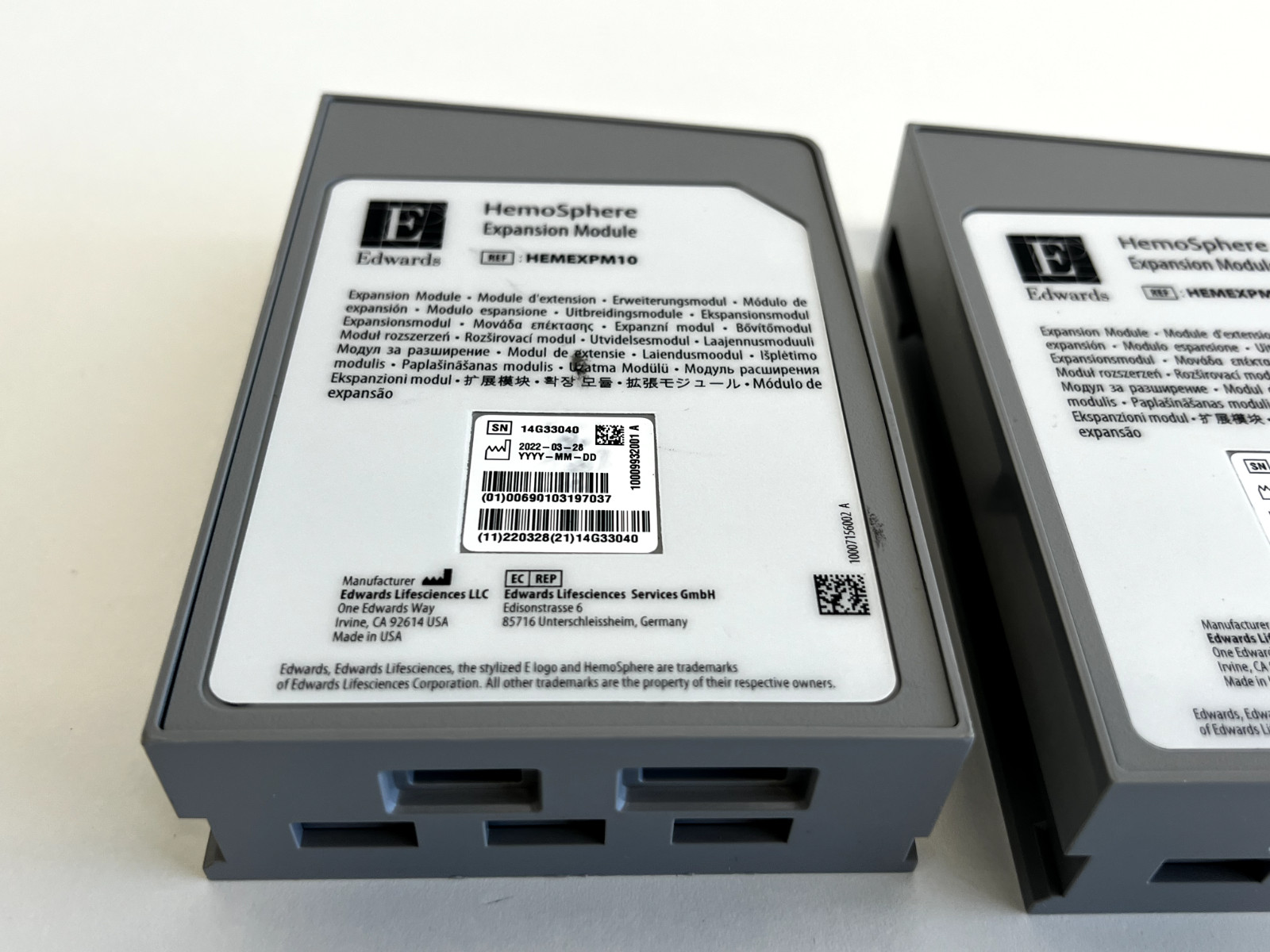 XX3: Lot of 2 Edwards HEMLTECHM10 Expansion Module