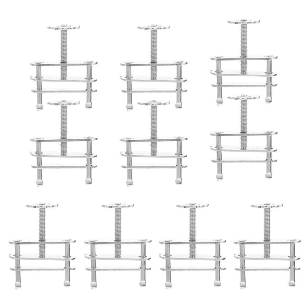 10Pcs Silver Metal Labs Tubing Clips with Ergonomic Screw Compressor