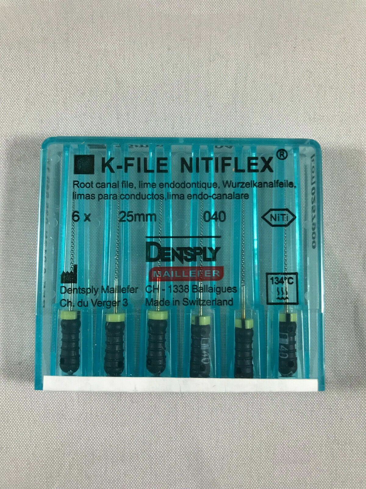 Dentsply Maillefer K-file Endodontic NiTiFlex steel 25mm All sizes 120 files/pk