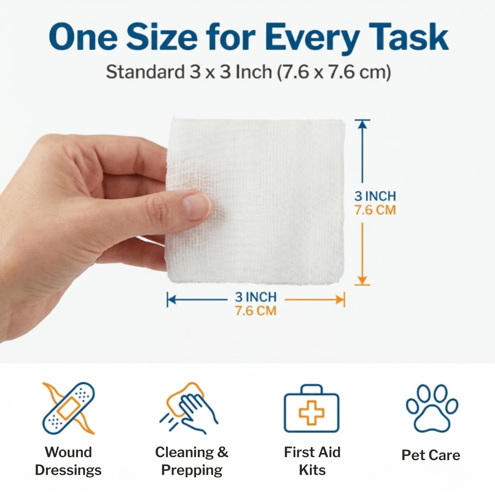 McKesson Non-Sterile Woven Gauze Pads 3×3 3 X 3 Inch ( 1000 Count ), White