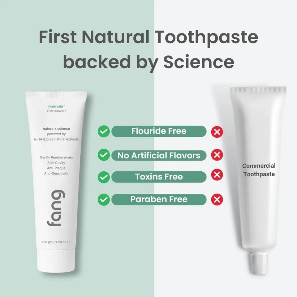 Fang Farm Mint Natural Toothpaste – 120 grams (Pack of 2)