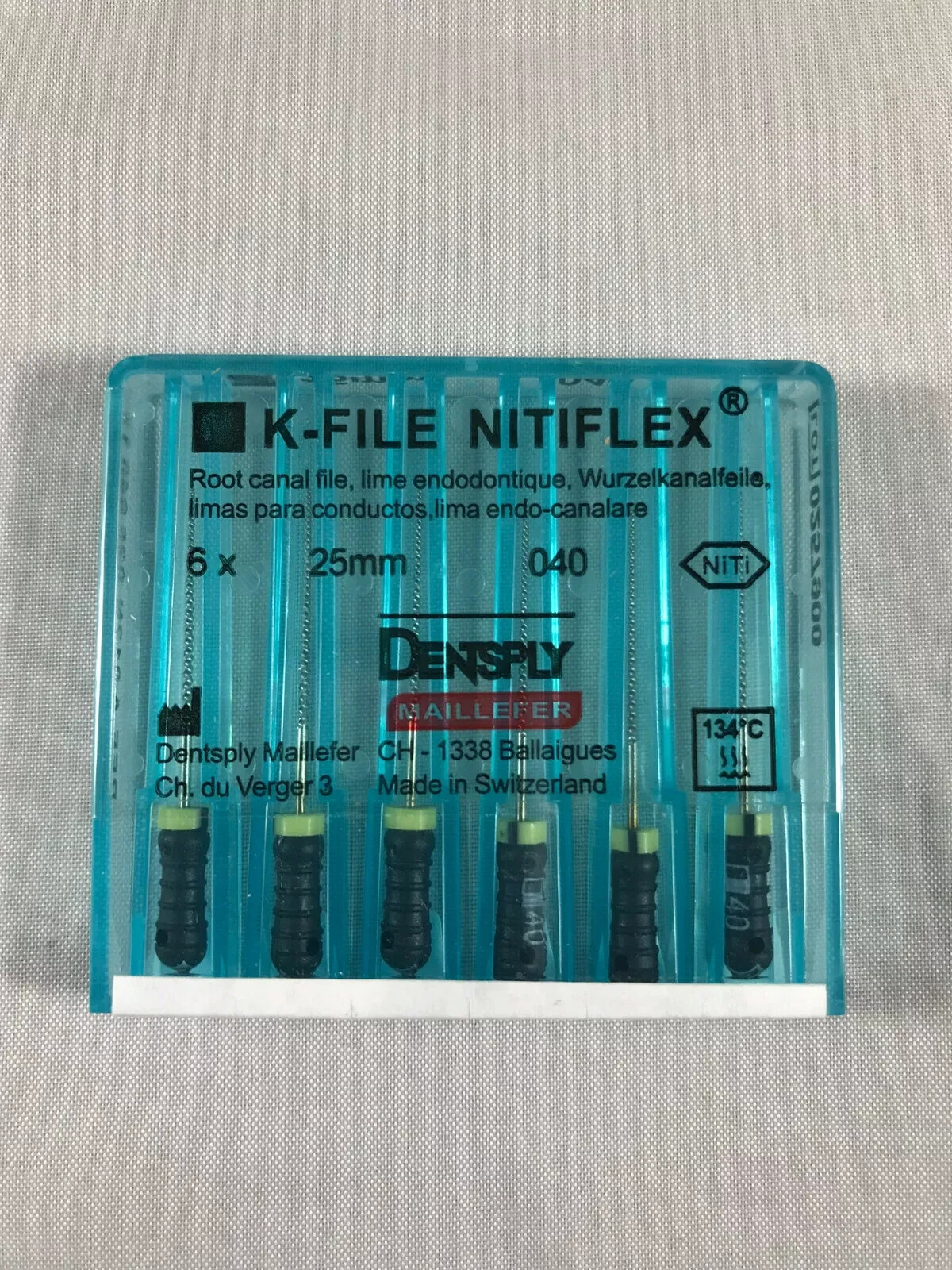 Dentsply Maillefer K-file Endodontic NiTiFlex steel 25mm All sizes – 30 files/pk