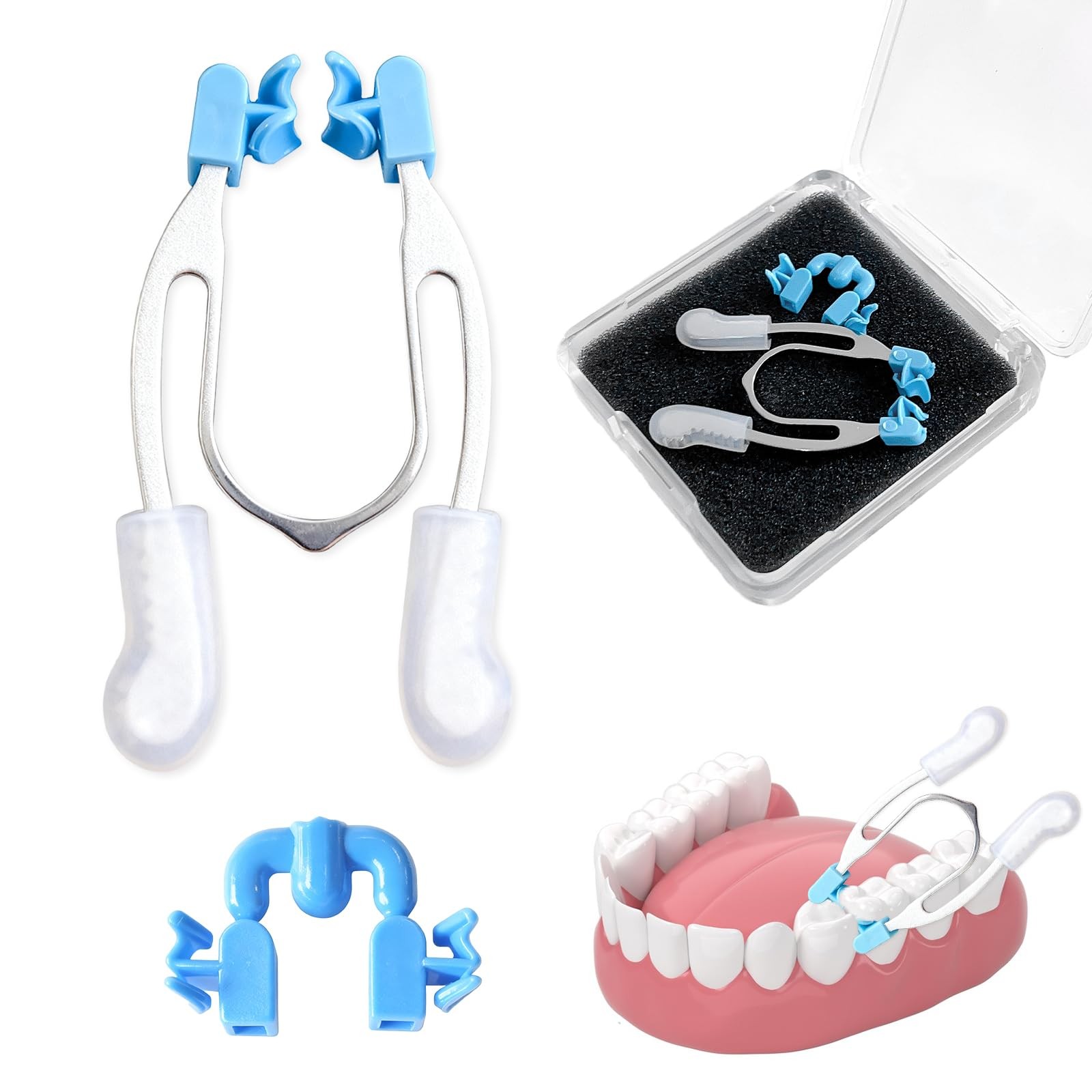 2 Pack Dental Matrix Band Retainer Rings with Plastic Wedges – Multicolor