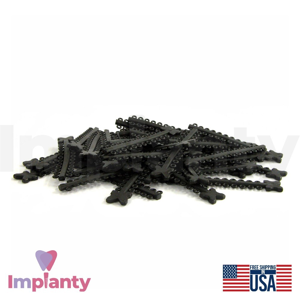 Morelli Polyurethane Elastic Ligature Modules Black Color 1000pcs