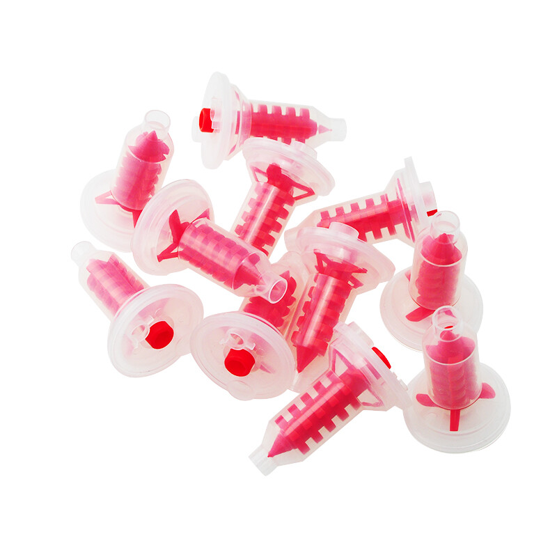 50 Pcs/Bag Red Dynamic Mixer Penta Style Dental Impression Mixing Tips