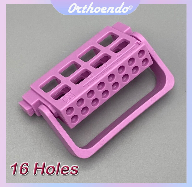 Dental 8/16 Holes Bur Endo Files Block Holder Stand Autoclave Disinfection Box