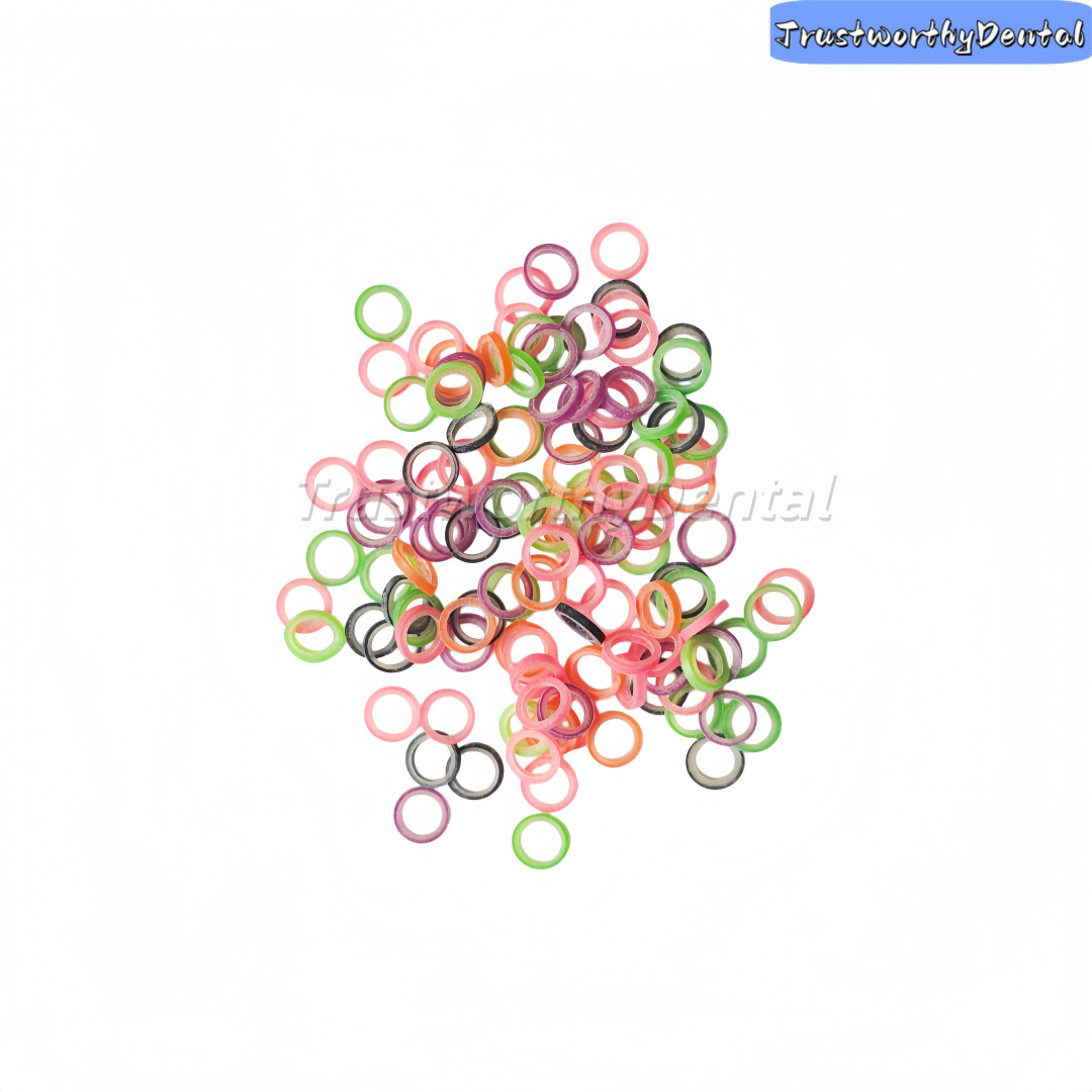 Dental Orthodontic Super Elastics Rubber Bands Ties Colorful 2.5/3.5/4.5/6.5OZ