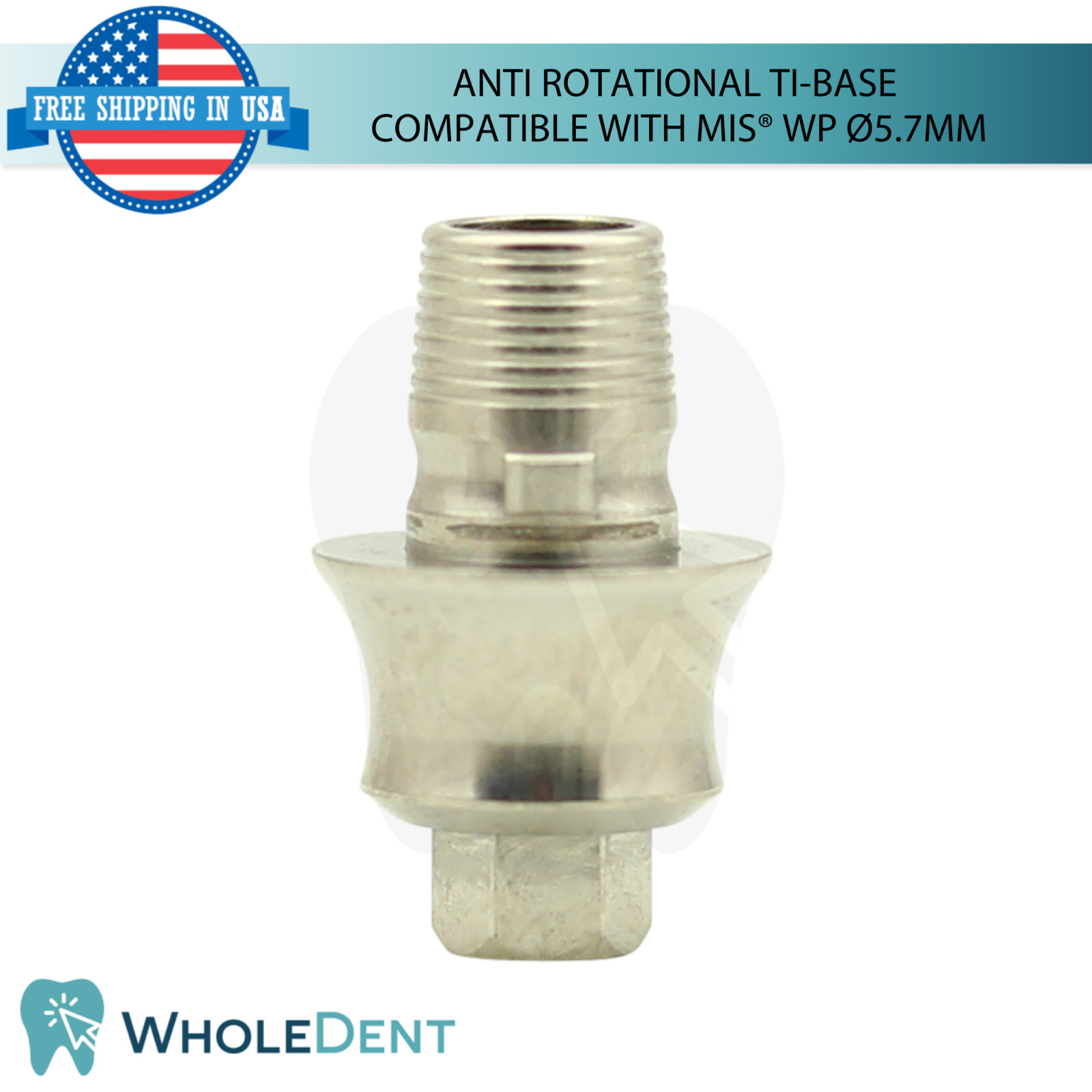 10x Anti Rotational Concave Ti-Base Ø5.7mm WP MIS® Compatible Int Hex System