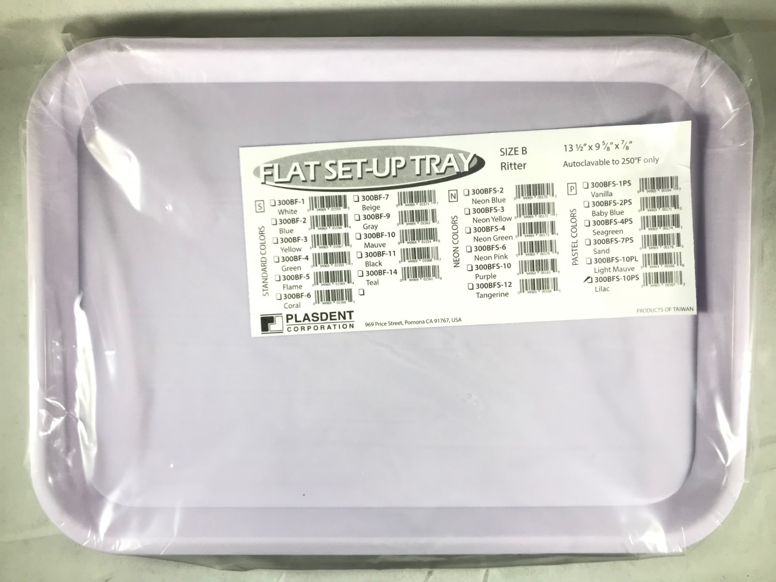 PLASDENT Dental Instrument Size B Flat Setup Trays –