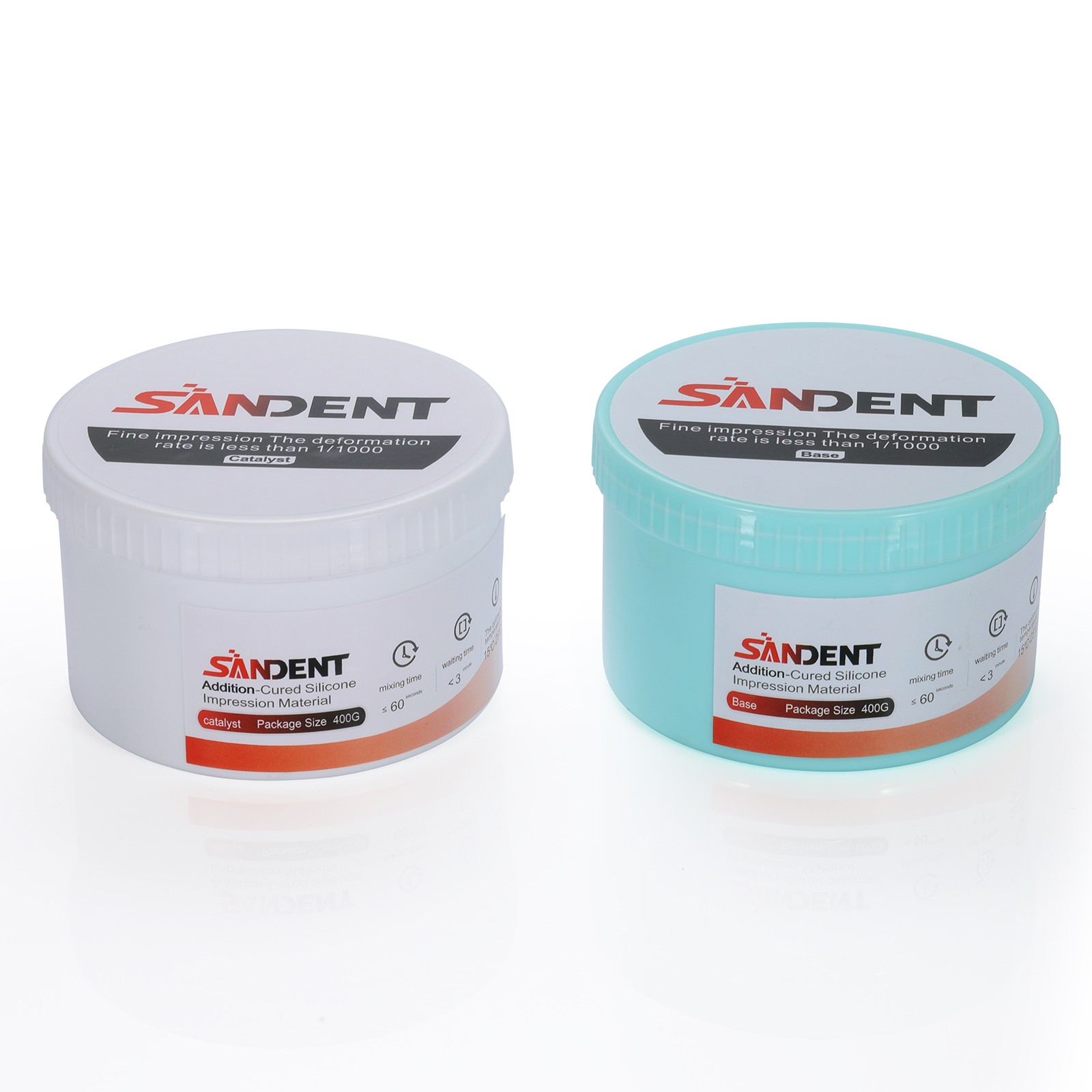 Dental Putty PVS VPS Impression Material Mint Base 2 x 400 ml REGULAR SET