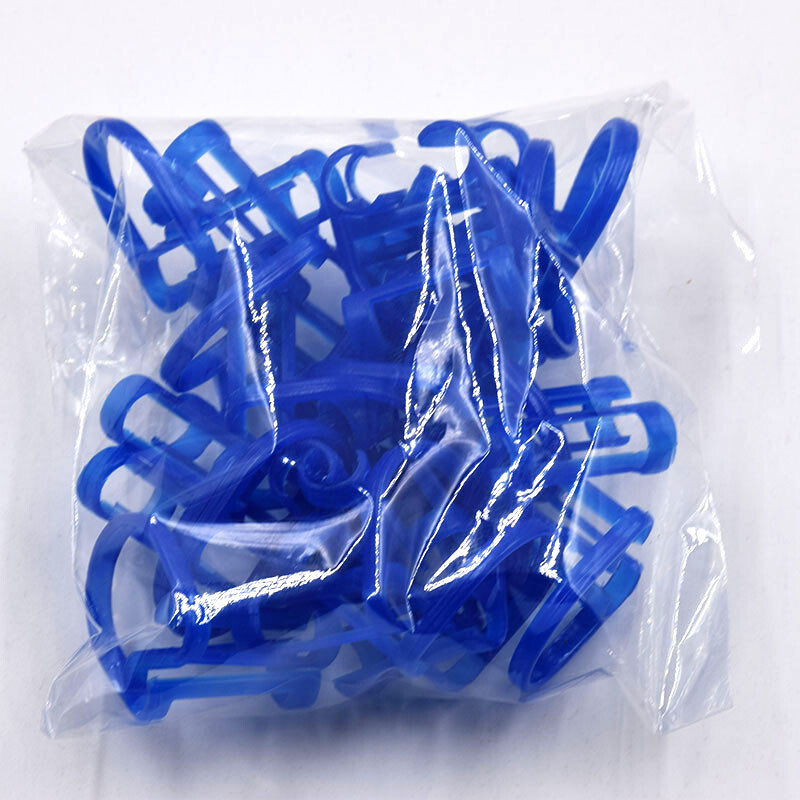 50 Pcs Dental Disposable Brown/Blue/Grey Cotton Clip Holder Dispenser Roll Tool