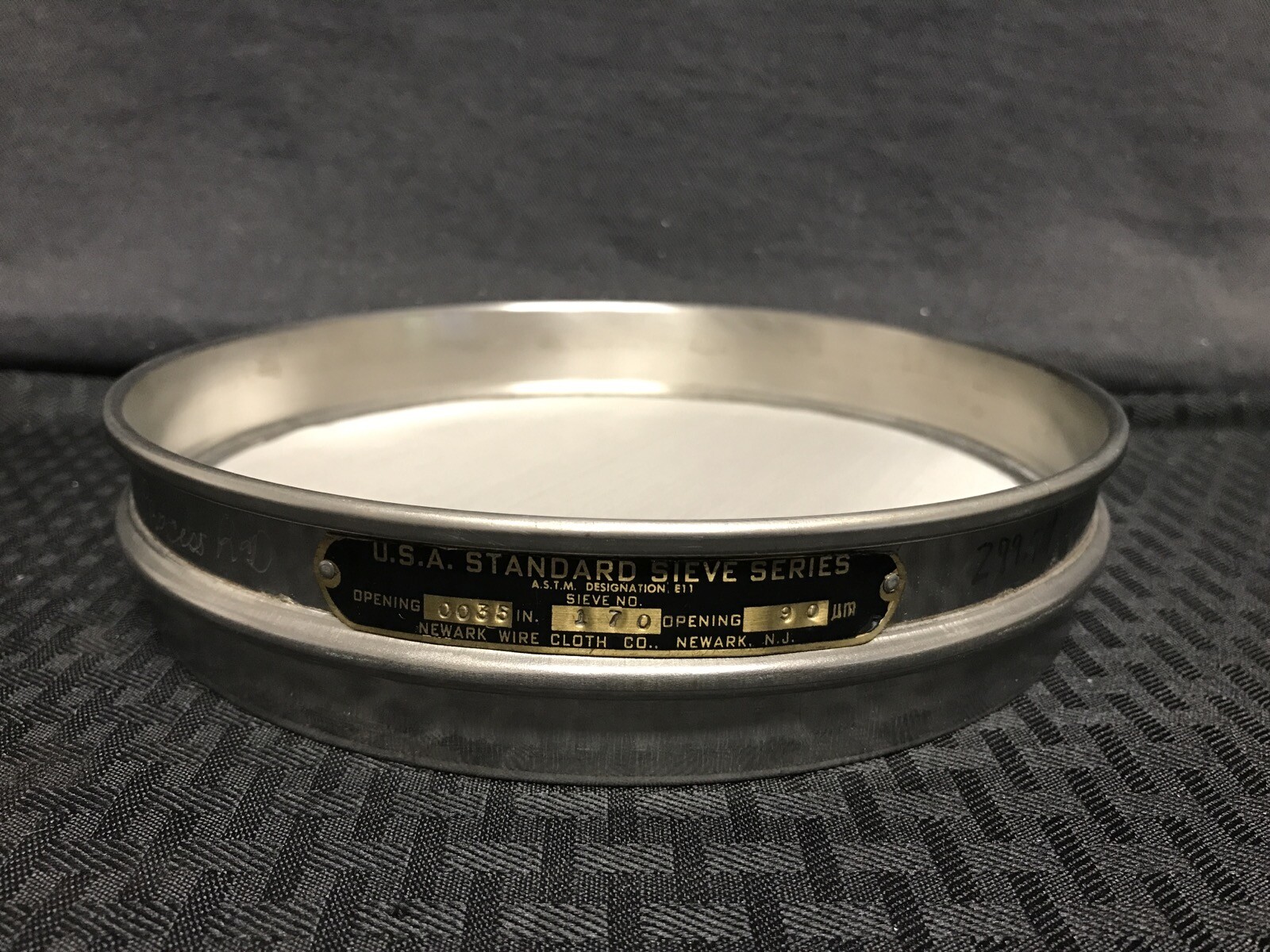 NEWARK 8” U.S.A. Standard No. 170 Mesh SS Half Height Test Sieve 90um 0.0035”