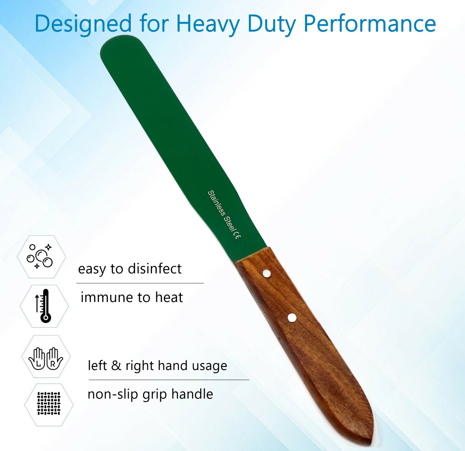 PTFE Coated 5” Non-stick Blades, Lab Spatula Ergonomic Handle,Laboratory Tools