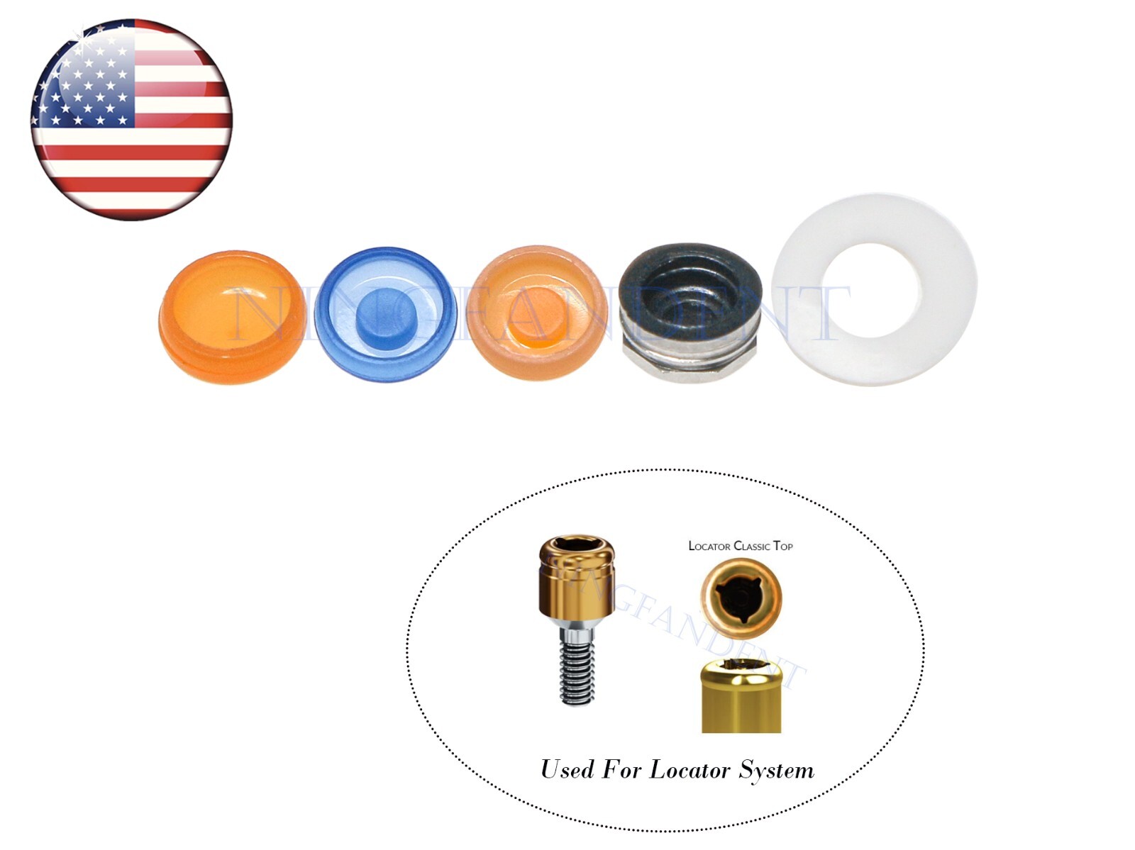 US Dental Locat0r 3-In-1 Tool,For Insertion Extraction Implant Overdenture Caps