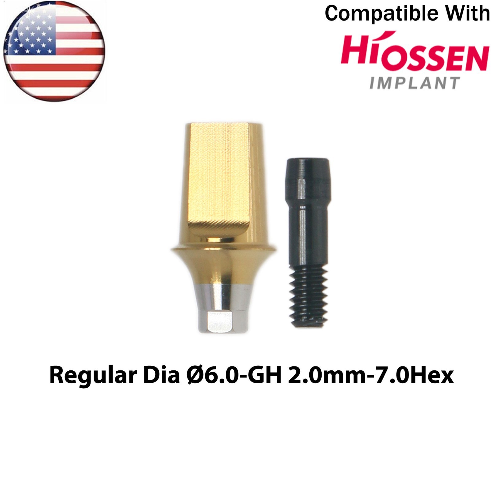 US Dental Straight Transfer Abutment Regular Ø4.5/5.0/6.0mm Fits Osstem Hiossen
