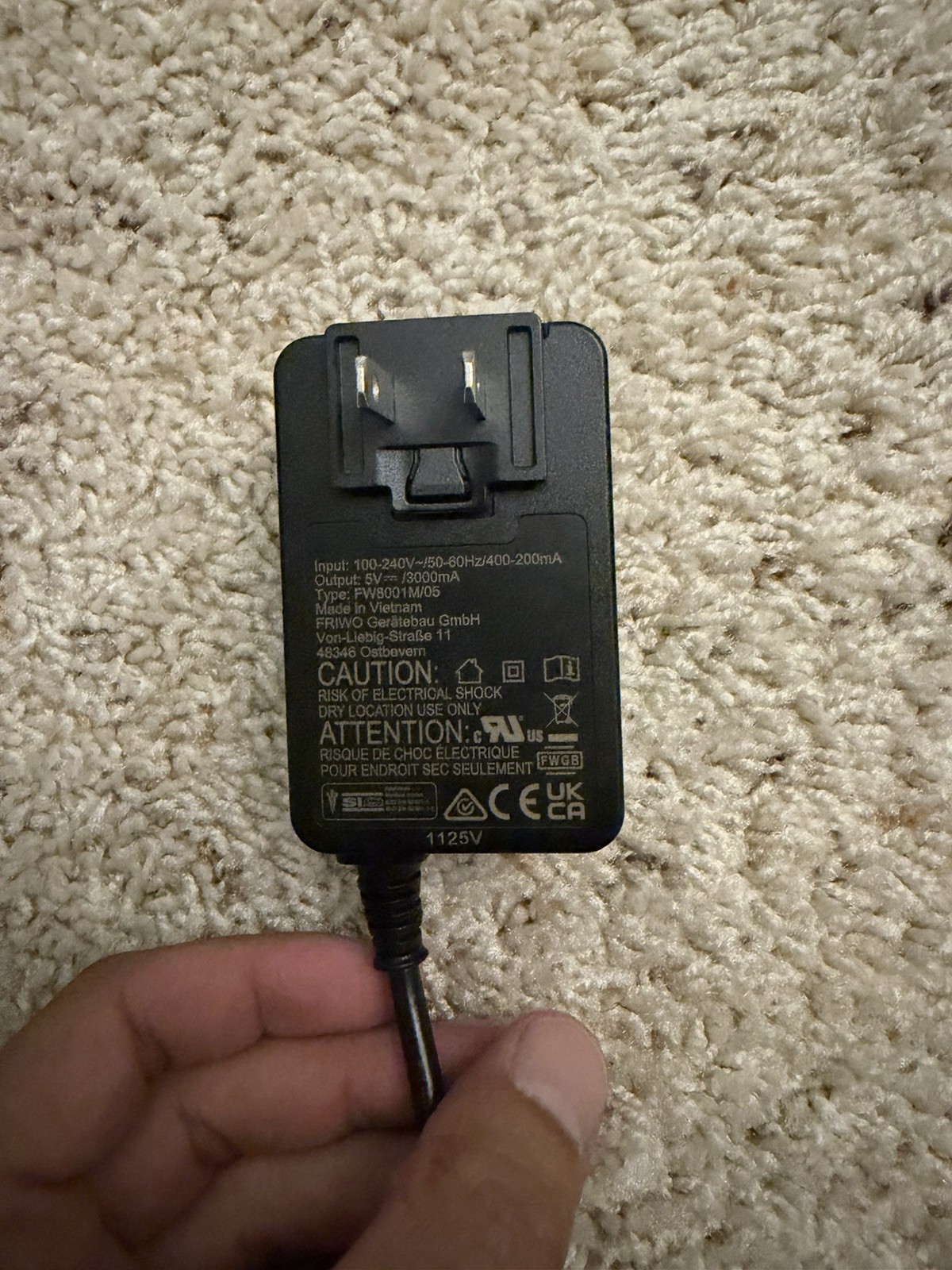 Moog EnteraLite Infinity Enteral Feeding Pump Charger