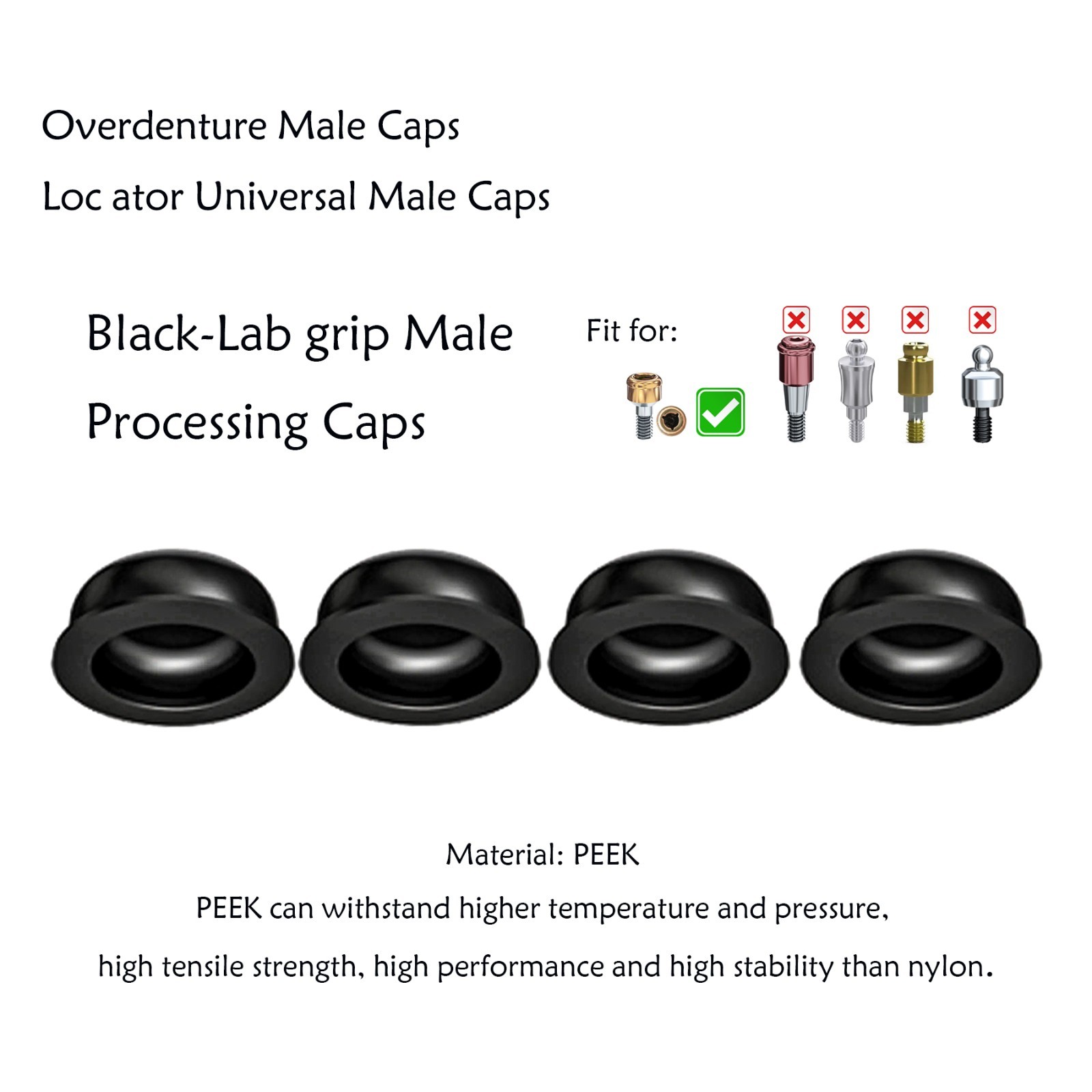 Universal Implant Retention Caps Locator Core Insertion &Extraction Removal Tool