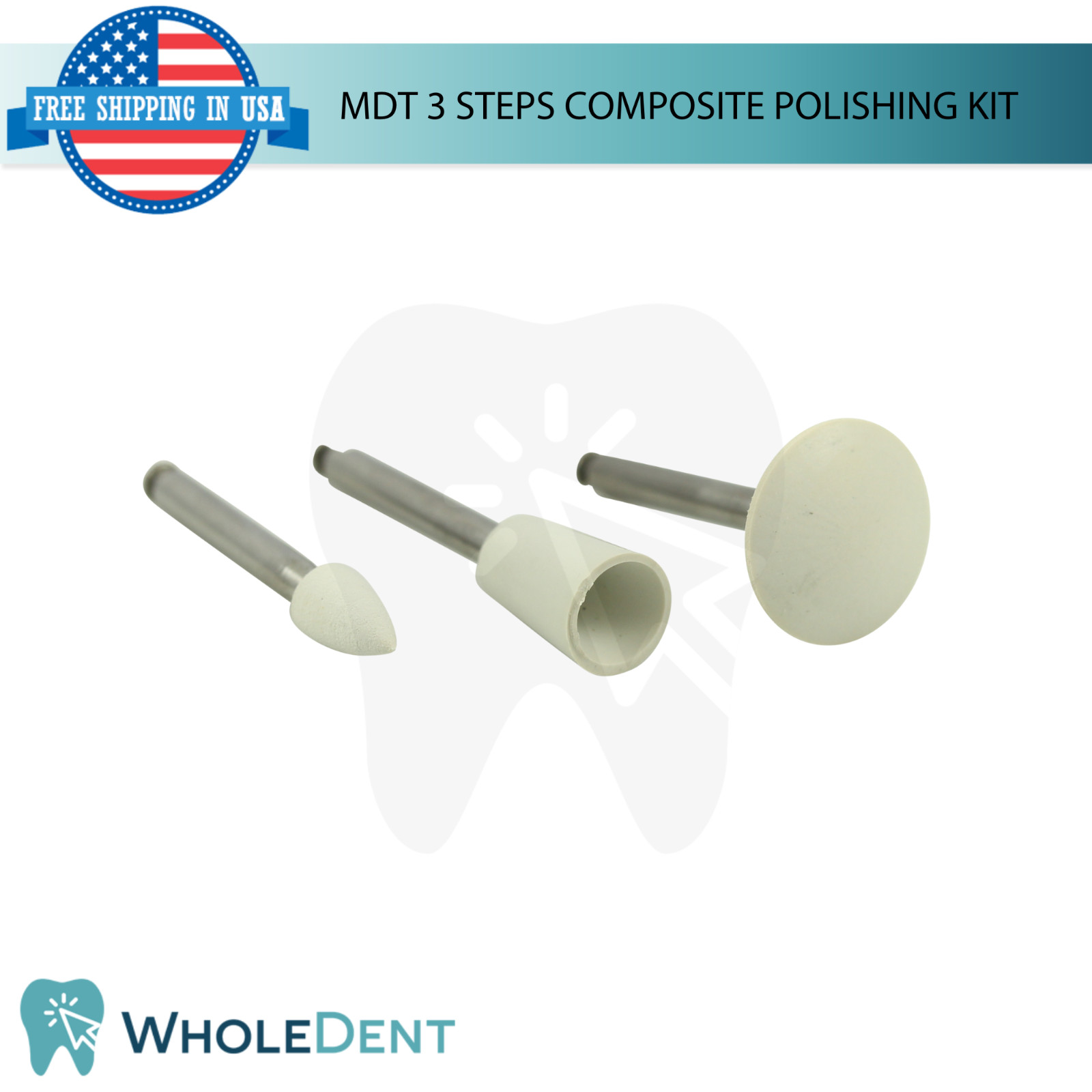 MDT 3 Steps Composite Polishing Kit High-Gloss Finish Dental Restorations