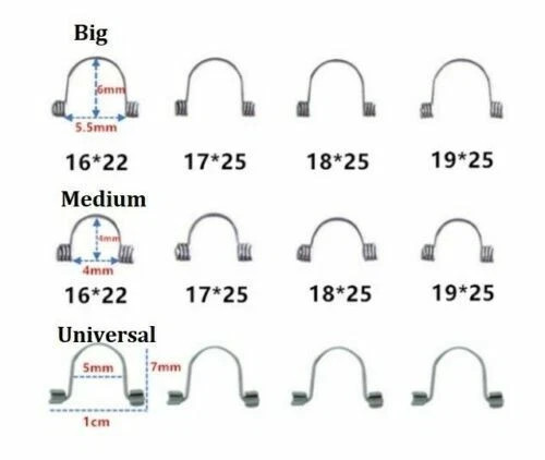 15 Sizes Ortho Dental Rectangular Anterior Teeth Torque Wire Springs 10Pcs/Pack