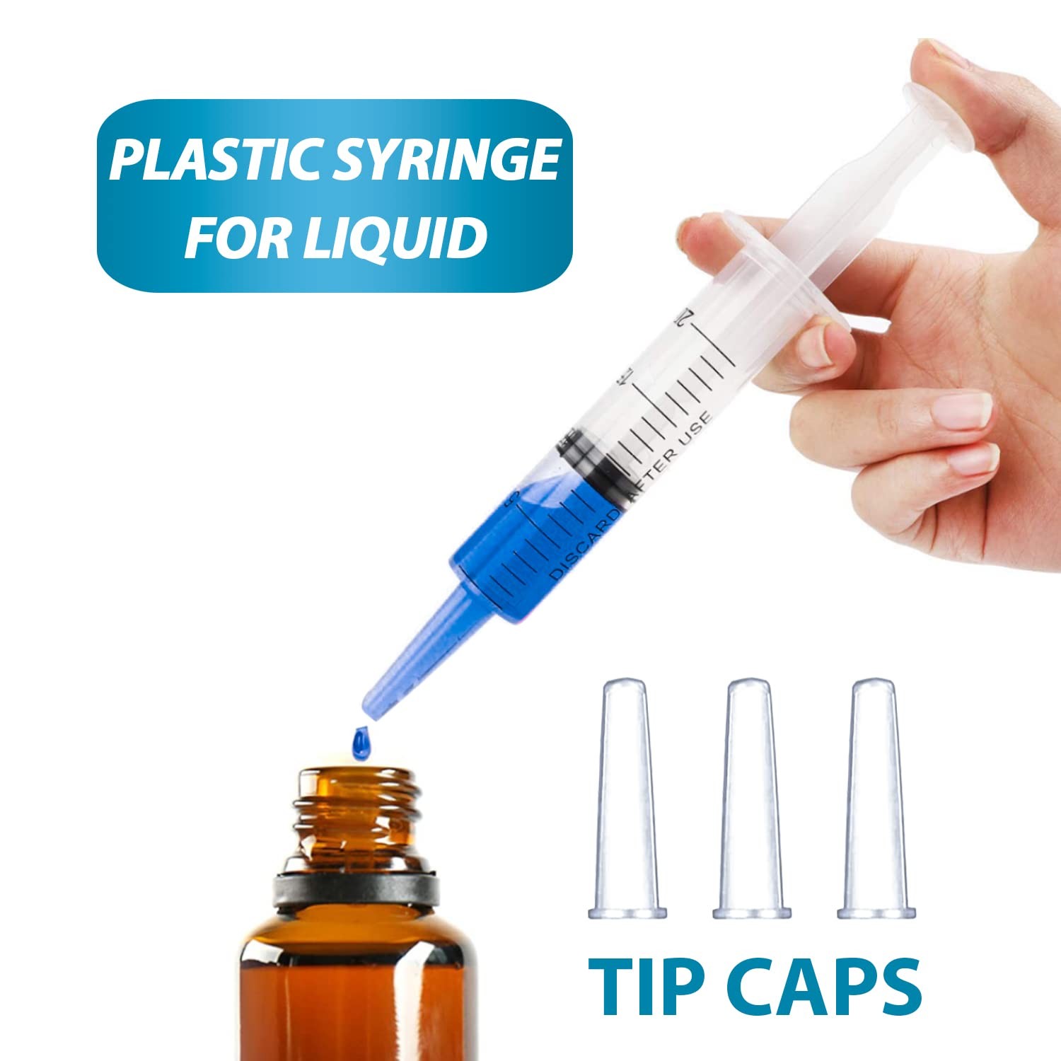 20ml Plastic Syringe for Liquids, Oral, Scientific Labs, 20 ml, 10 pack