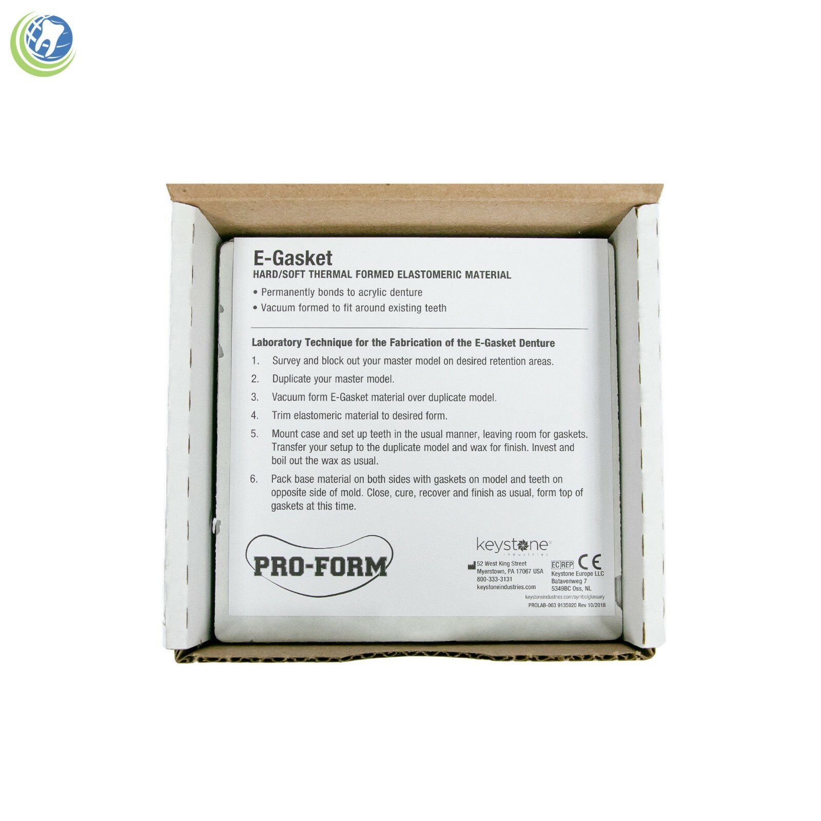 12X Pro-form Dual Laminates (E-Gasket) Sheets .080″ (2mm) 5″x 5″ Dental Vacuum