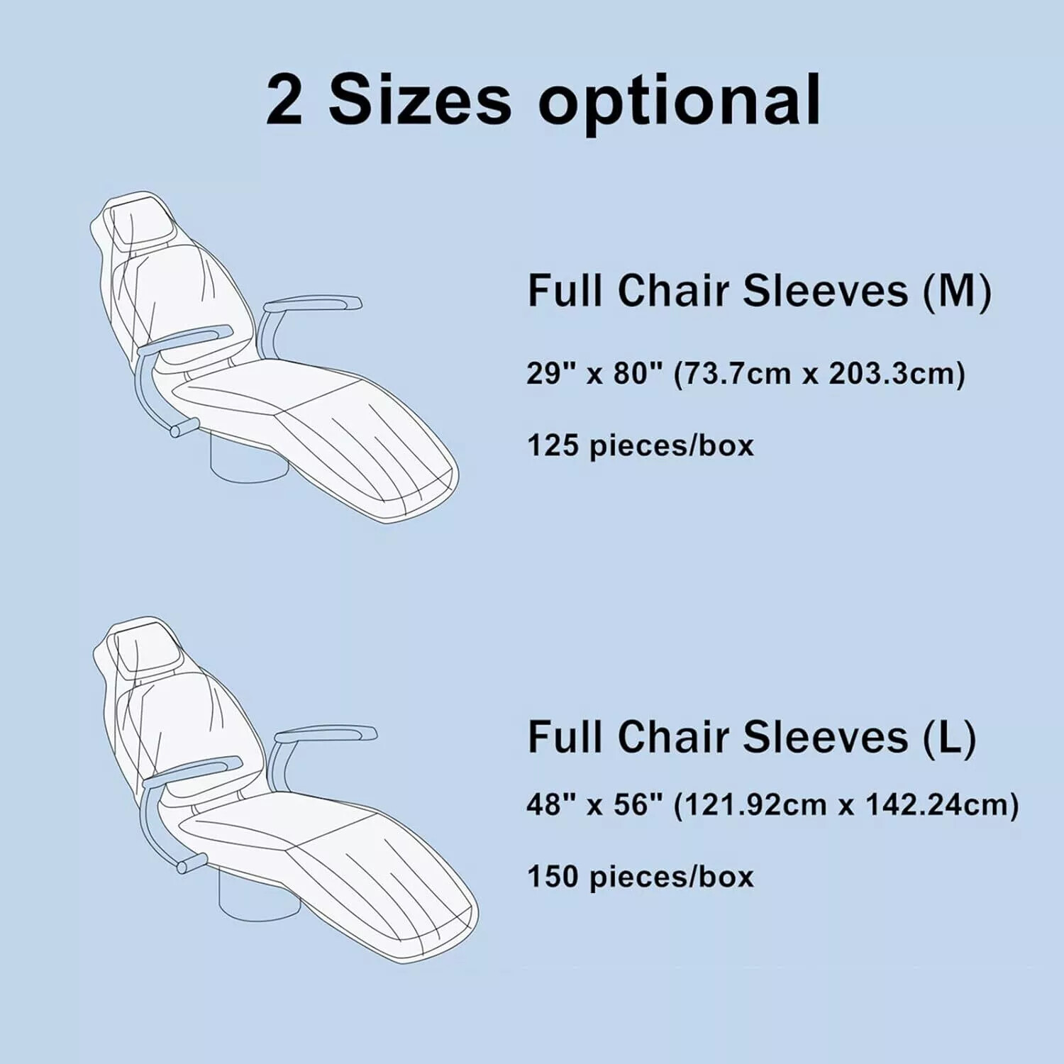 JMU Dental Unit Chair Sleeves Cover Full&Half Disposable Protective Soft Durable