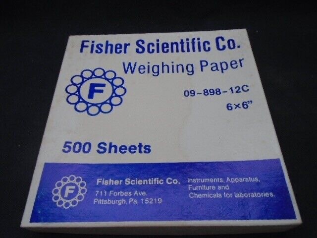 FISHER SCIENTIFIC 3×3” and 6×6” Analytical Low-Nitrogen Weighing Paper