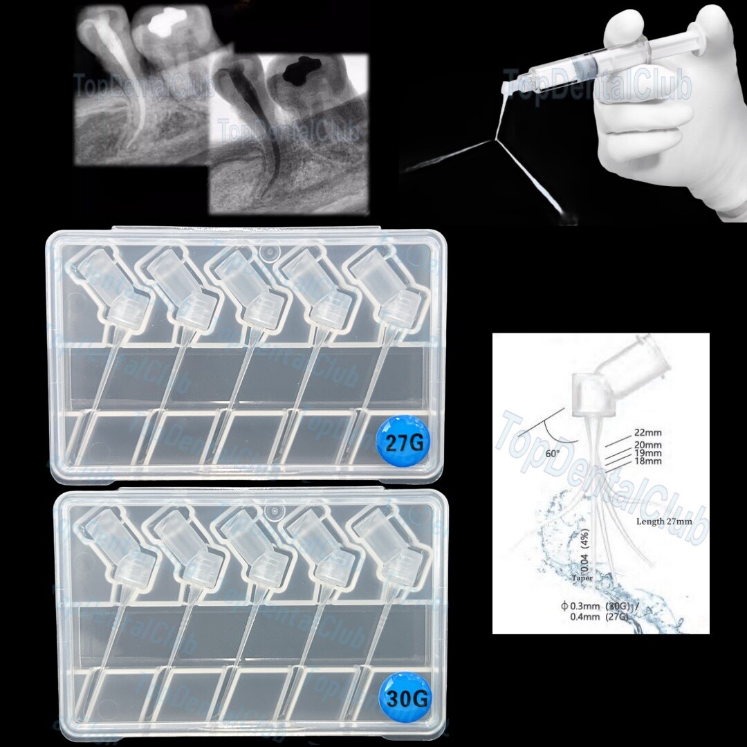 2Sizes Dental Root Canal Therapy PD IrriFlex Style Flexible Irrigator Tips Flush