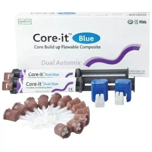 New Dental Spident Core it Blue – Dual Syringe Pack 10 gm X 2 FREE SHIPING