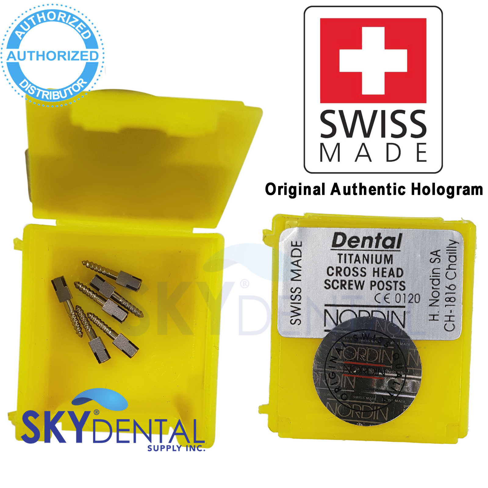 All Sizes Titanium Cross Head NORDIN Dental Screw Post Refill of Kit 6 posts