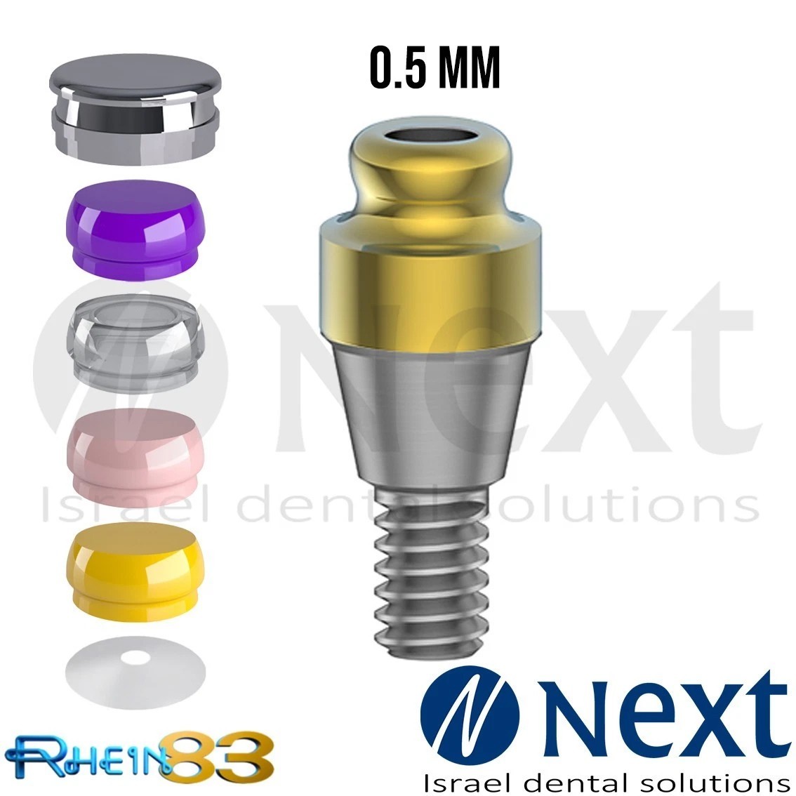 OT Equator abutment 0.5 mm attachment Hiossen Regular Set RHEIN83 Italy