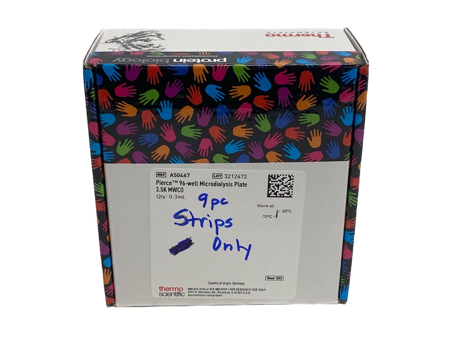 THERMO PIERCE 96-Well 0.3mL Microdialysis Strips Only 3.5K MWCO A50467