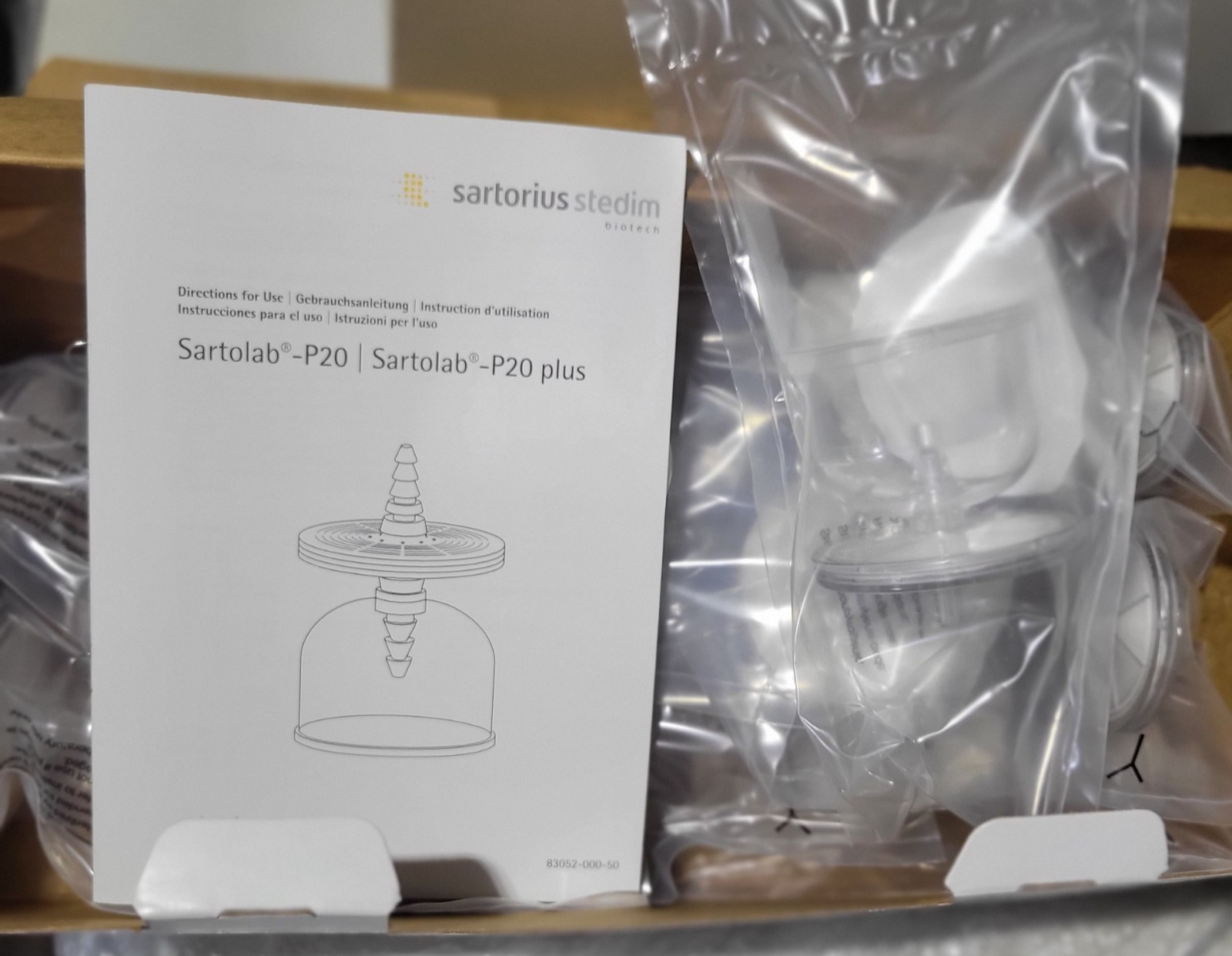 1 Box, 10 pcs Sartolab® P20 Plus Pressure Filter 0.2 µm Sartorius 18058…..D
