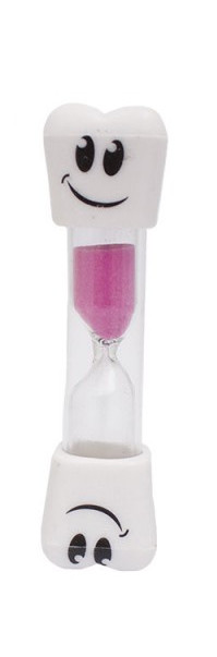 1x HOURGLASS HOUR GLASS DENTIST DENTAL BRUSHING 3 MIN Brush Timer Kids Love Pink