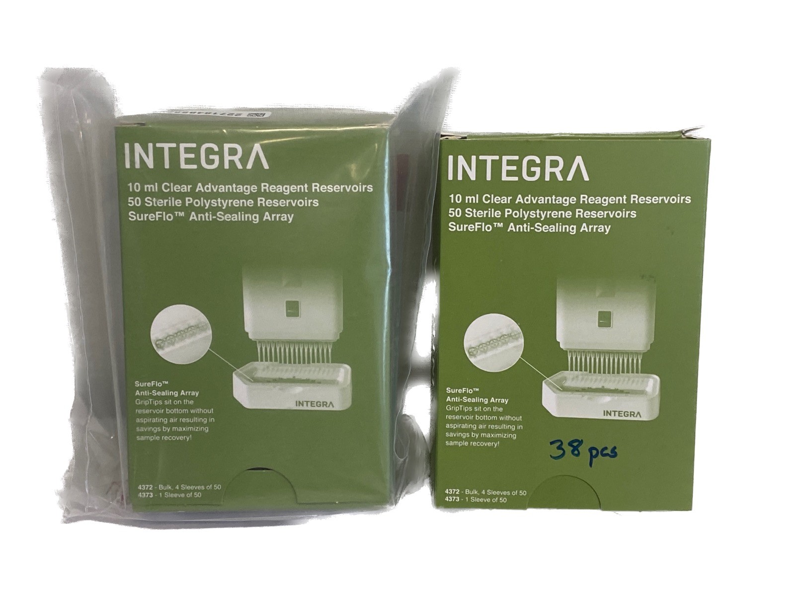 (88) INTEGRA 10mL Polystyrene Clear Advantage Reagent Reservoir Liners 4373