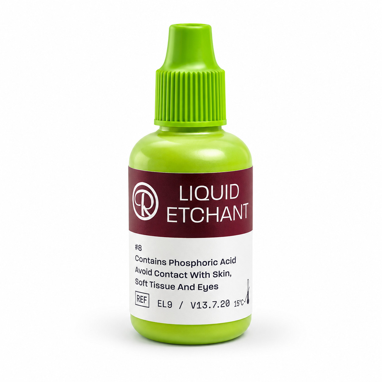 1x Dental Reliance Regular Liquid Etchant 9g Green Tint Surface Prep Bottle