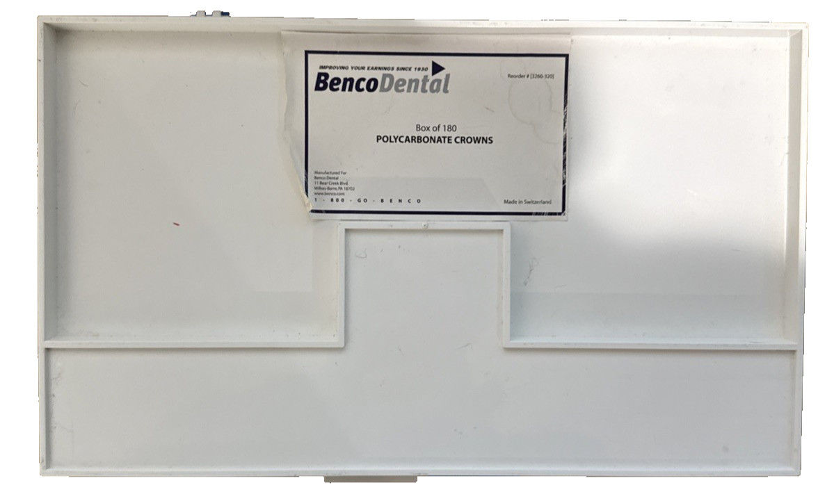 Benco PolyCarbonate Crowns Pre Owned Partial Kits
