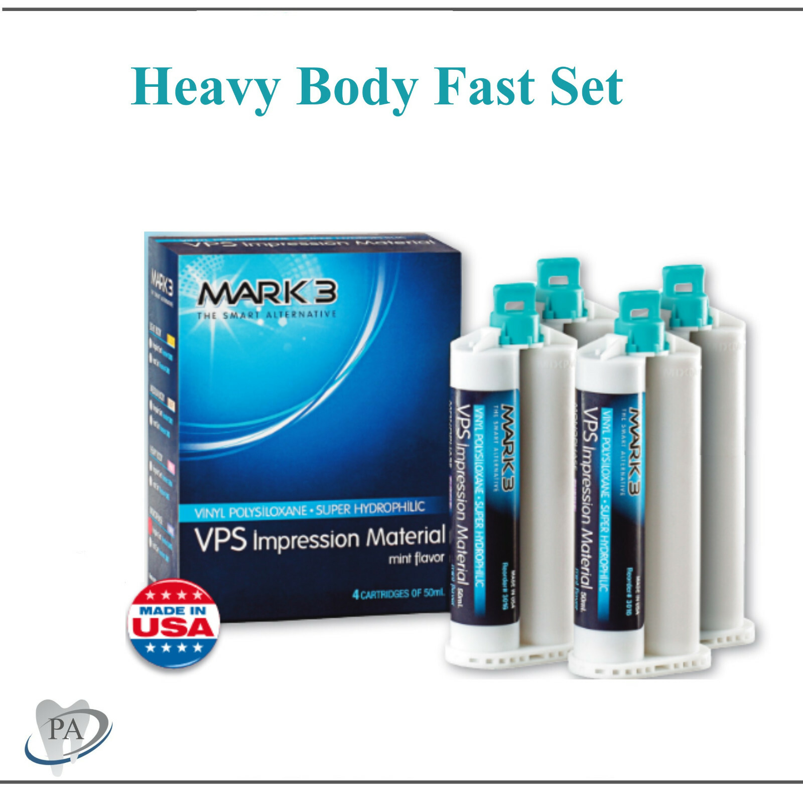 Dental HEAVY BODY FAST SET VPS PVS Impression Material FAST Set 50ML Cartridges