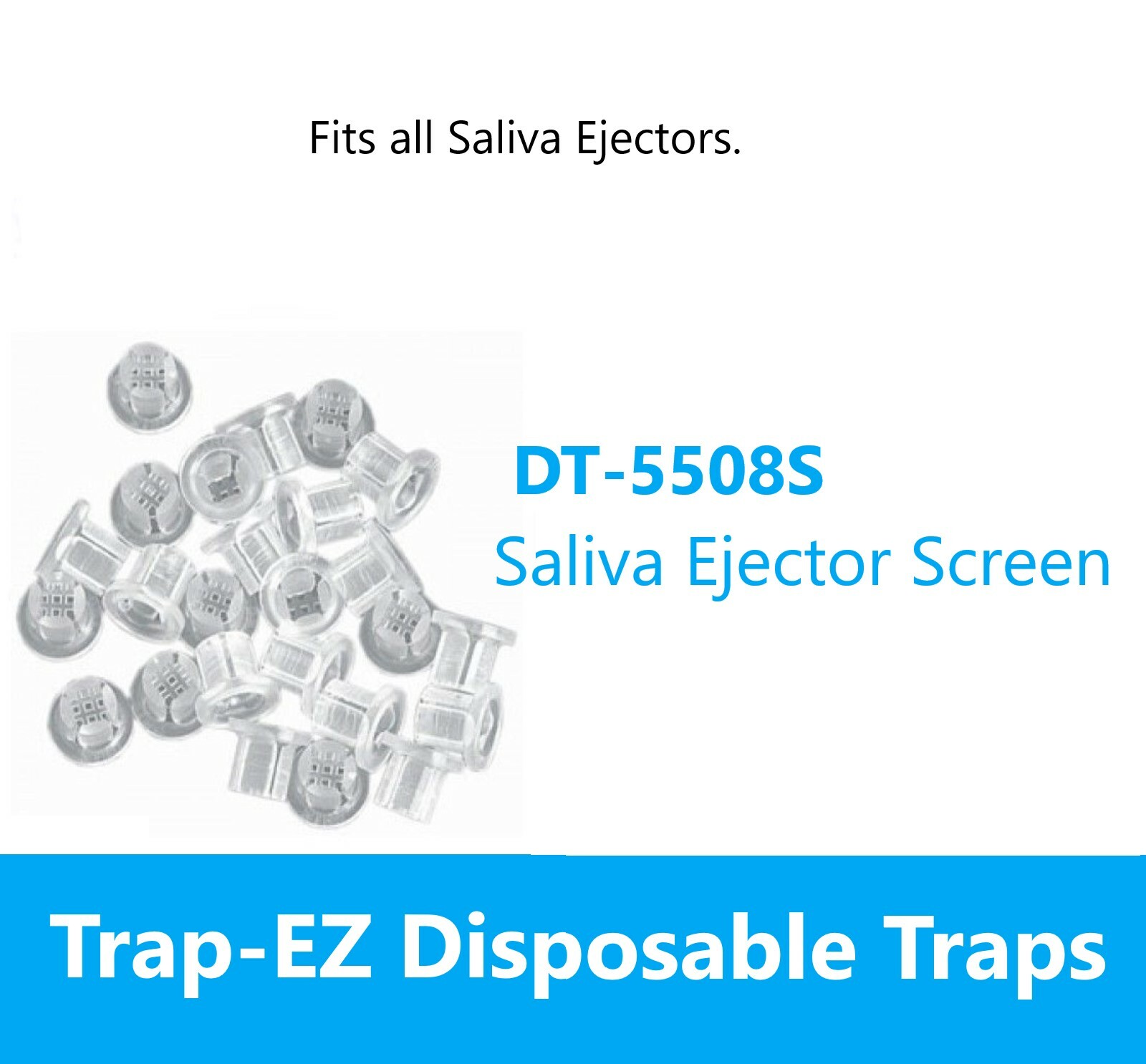 Dental Disposable Evacuation Traps #5508, 144/Box, Saliva Ejectors Trap Filters