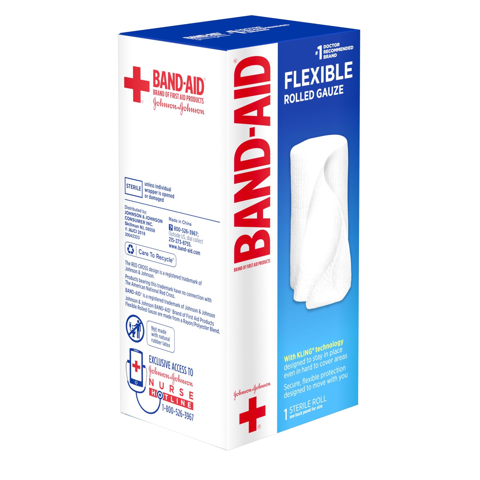 Band Aid Brand of First Products Flexible Rolled Gauze Dressing 3 Pack