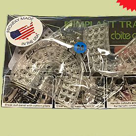 Plastic Implant Tray Medium Upper (1) and Lower Impression (1) Tray Pack 2/pk