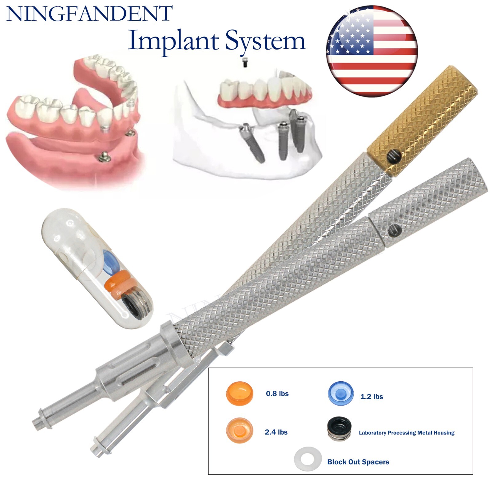US Universal Dental Retention Caps Locator Insertion Extraction Remove Core Tool