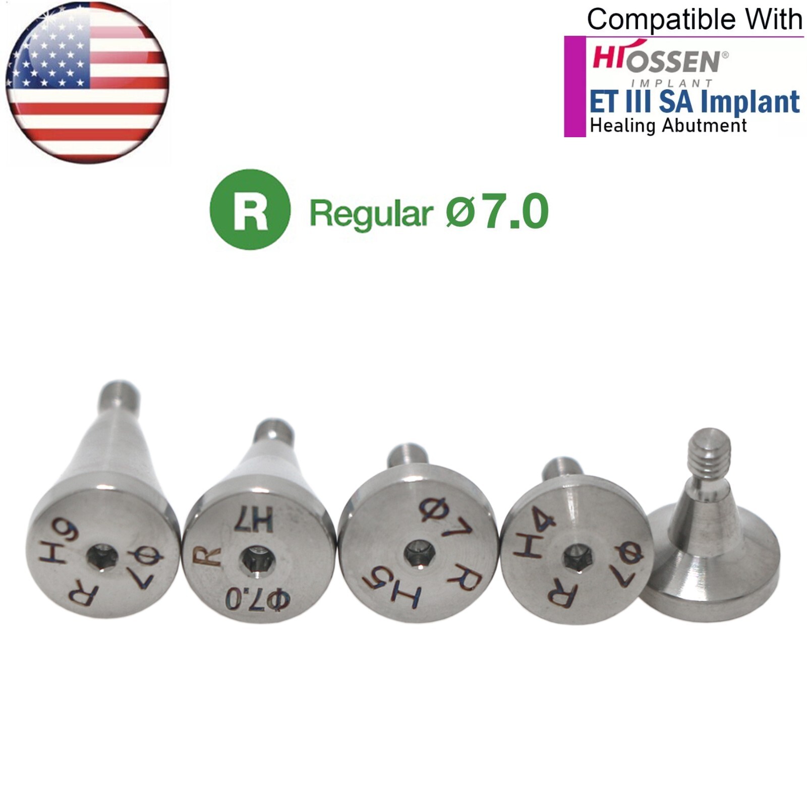 US Dental Healing Cap Abutments Fits Hiossen Osstem Mini/Regular Platorm